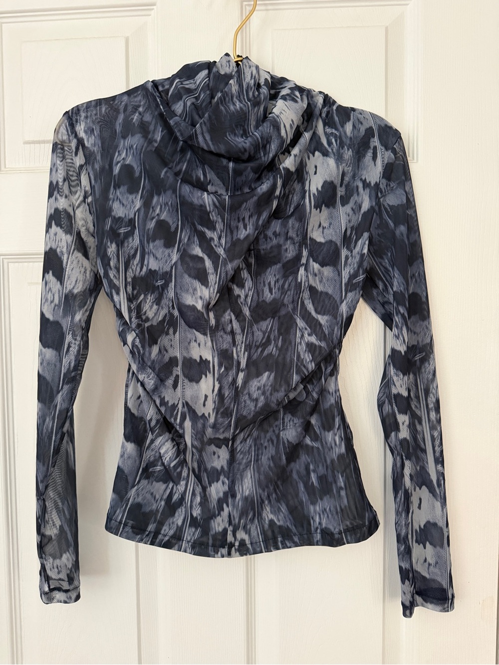 Allsaints Long-Sleeve Mock Neck Sheer Top